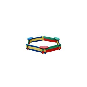 Marimex Dřevěné barevné pískoviště šestihranné - 11640054