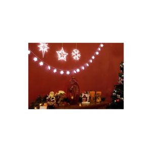 Nexos Trading GmbH & Co. KG 32828 Vánoční dekorace na okno - sada 3 hvězda a vločka LED