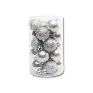Marimex Vánoční koule 4 cm - stříbrná - 18000402