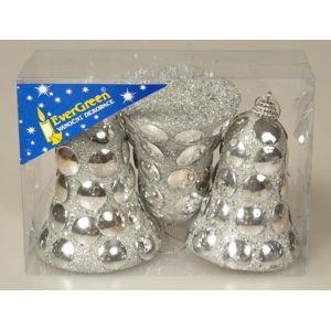 Marimex Vánoční zvonek se zrcátky 9 cm - stříbrná - 18000253